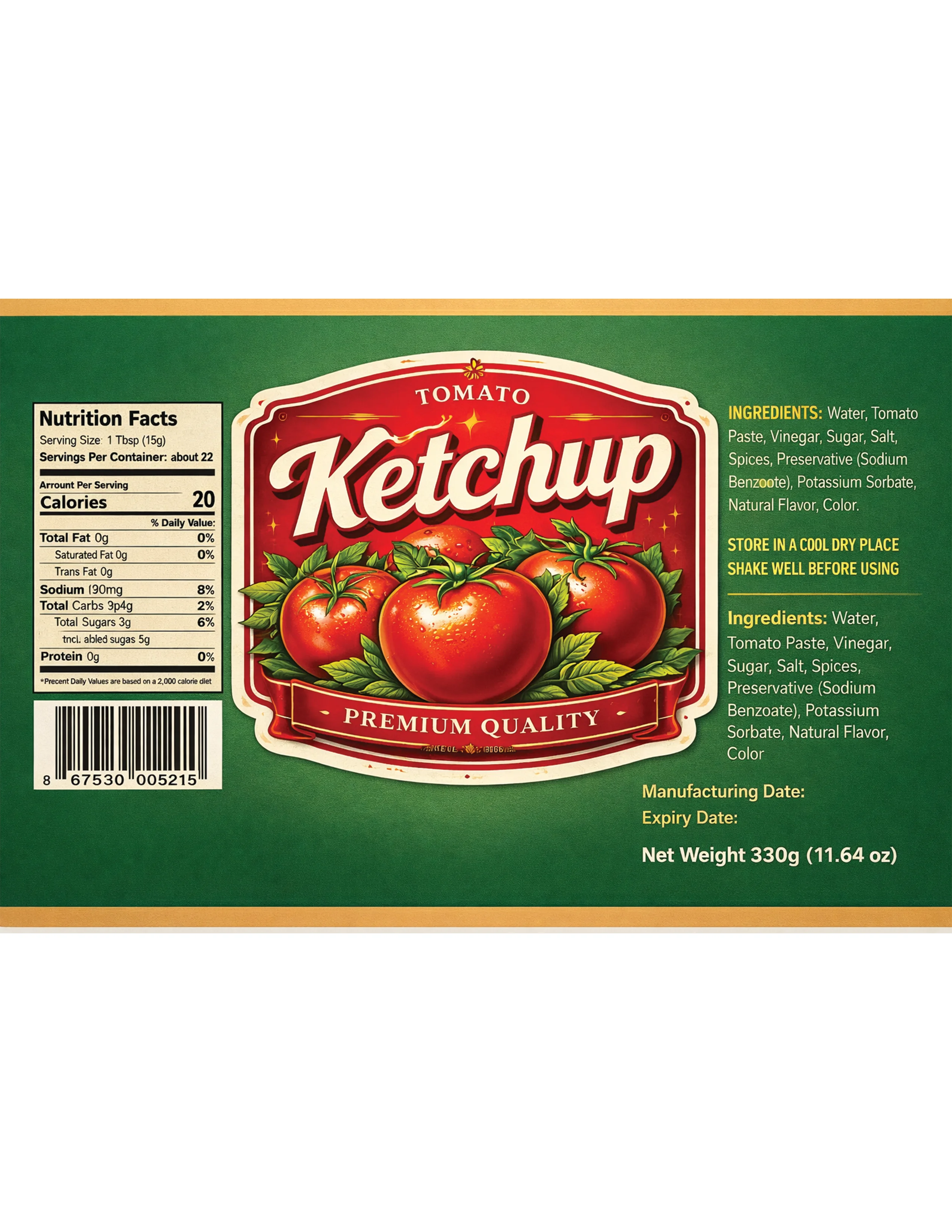 Condiments Label | Aladdin Print PH