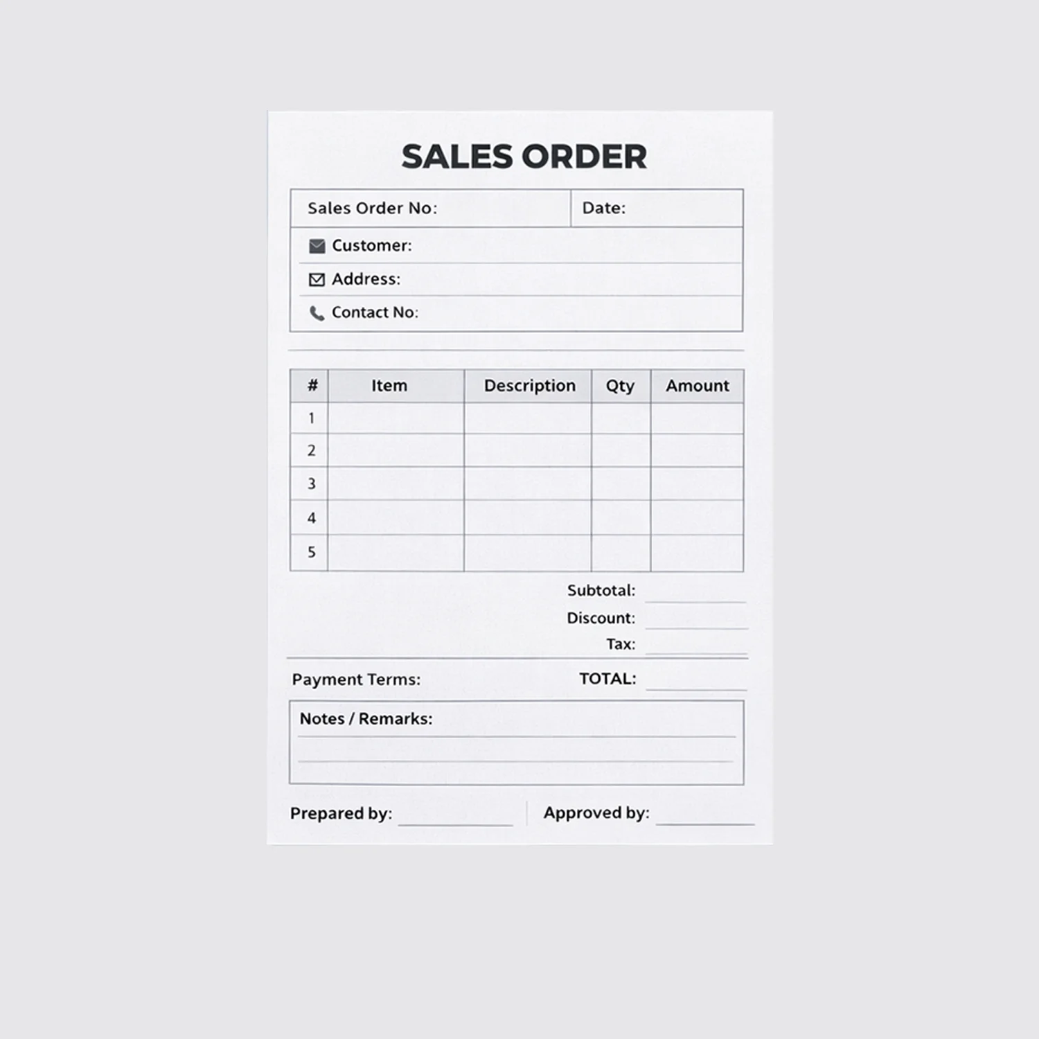 Sales Order Form | Aladdin Print PH