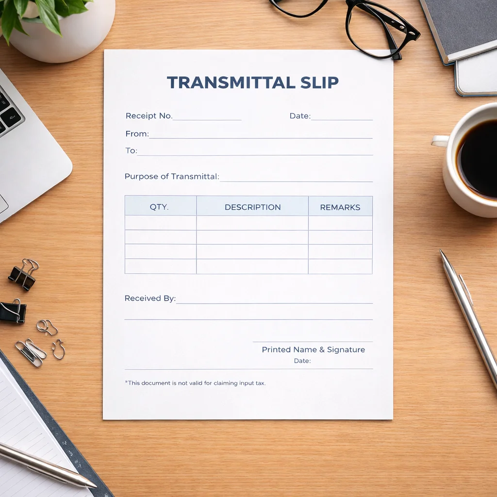 Transmittal Receipt | Aladdin Print PH